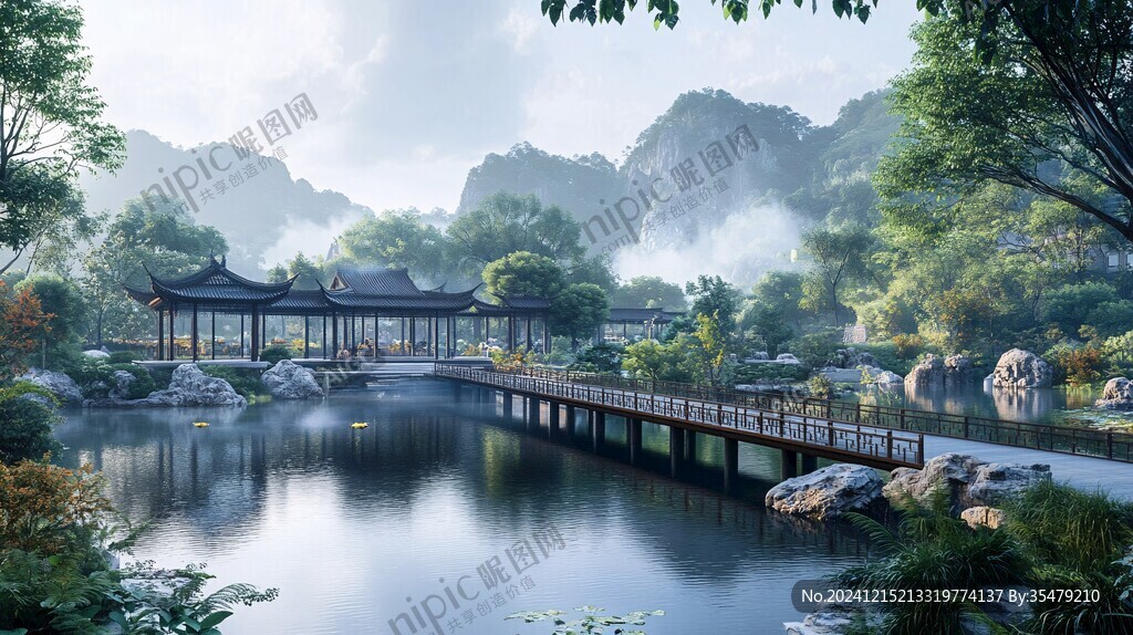 中式園林水景區(qū)