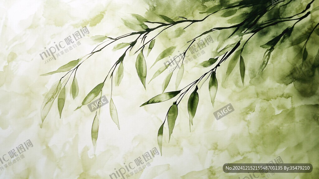 柳樹枝葉壁紙