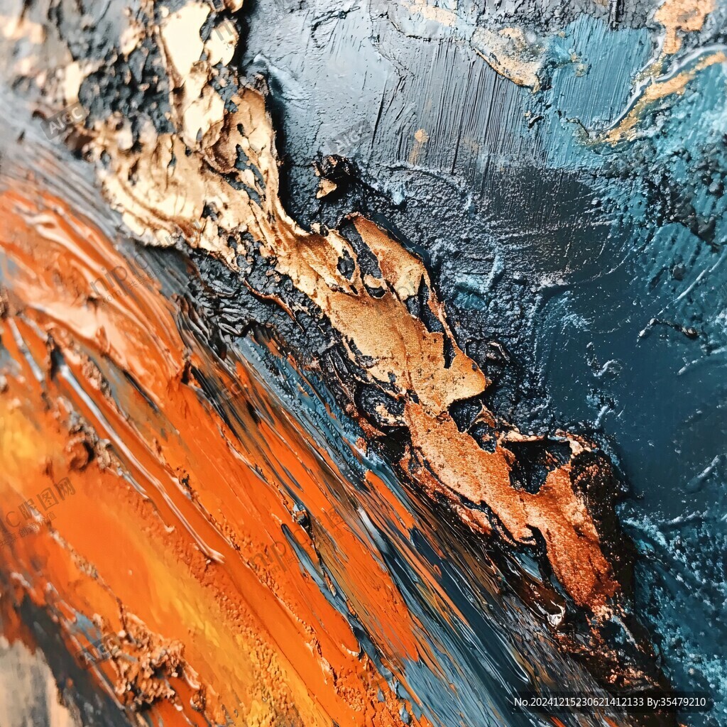 流動的油畫肌理
