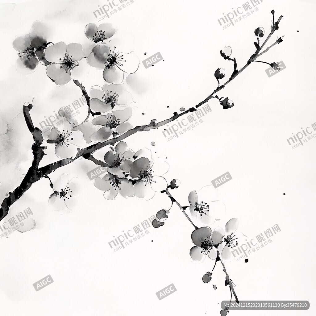 水墨梅花壁紙