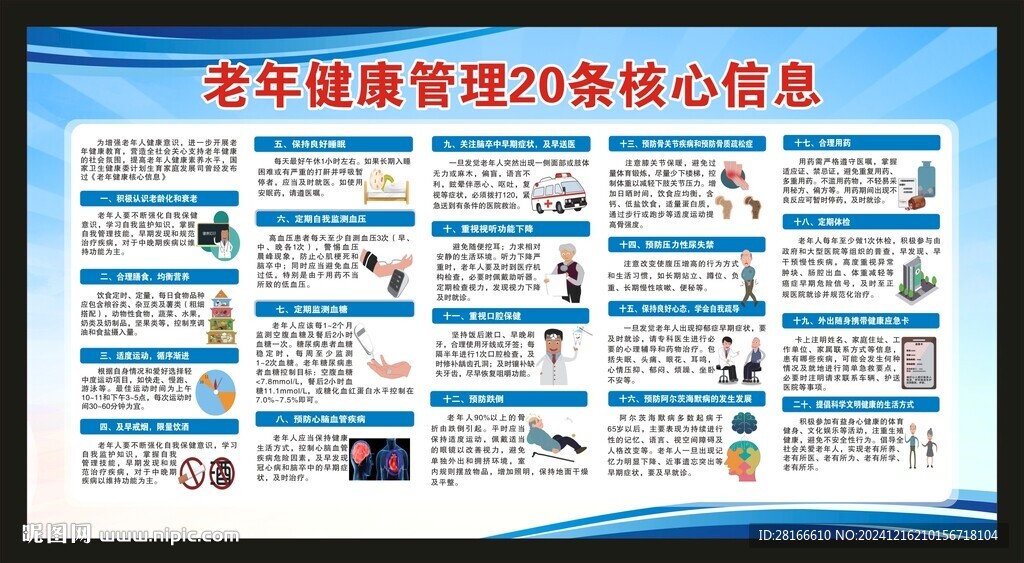 老年人健康核心信息20條