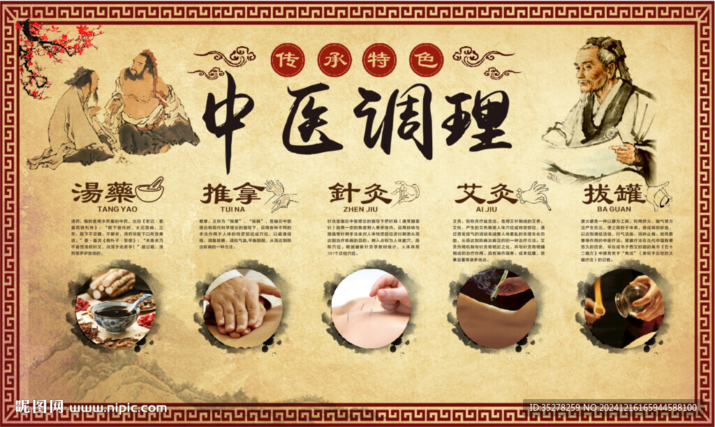中醫(yī)理療背景墻