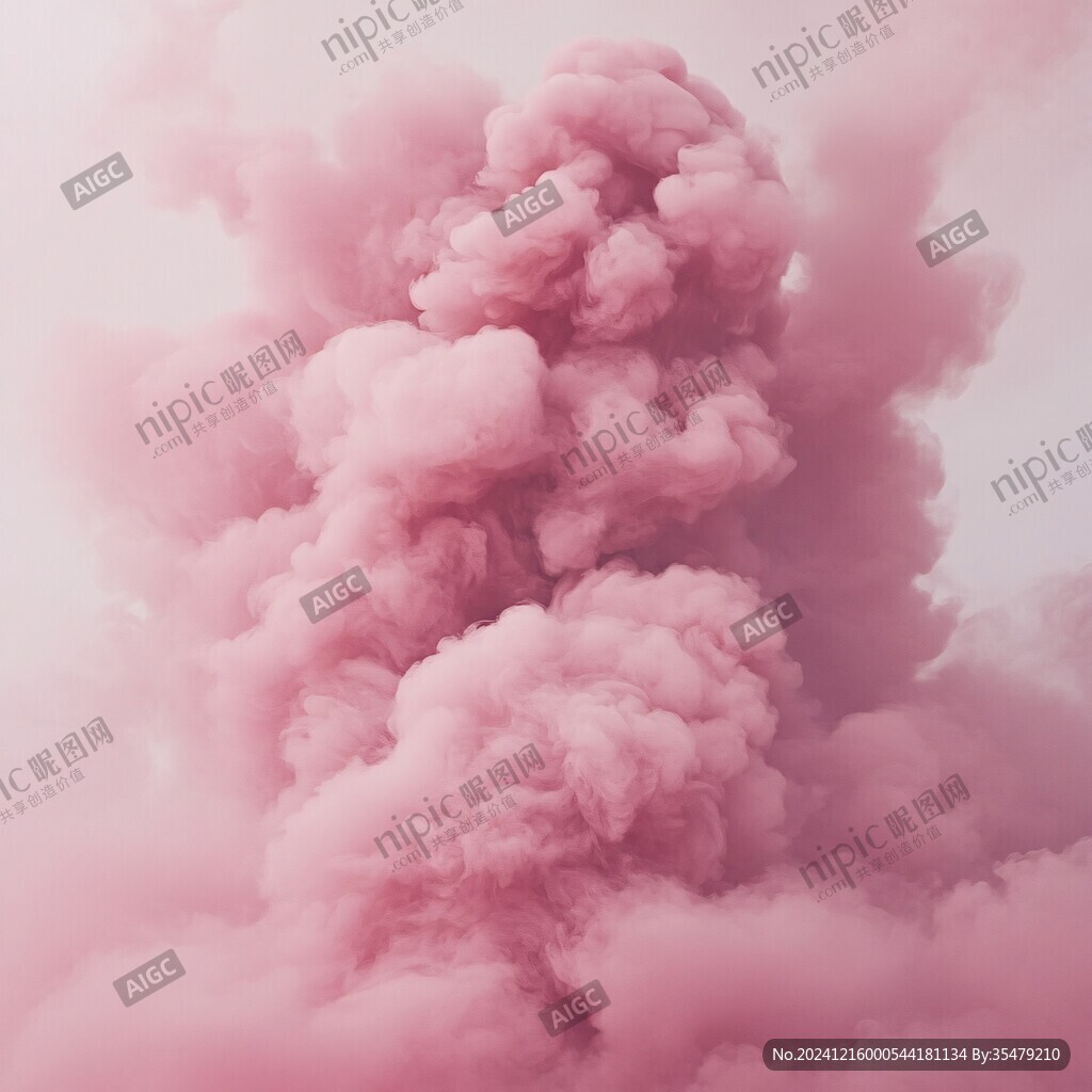 云霧般的粉色虛幻