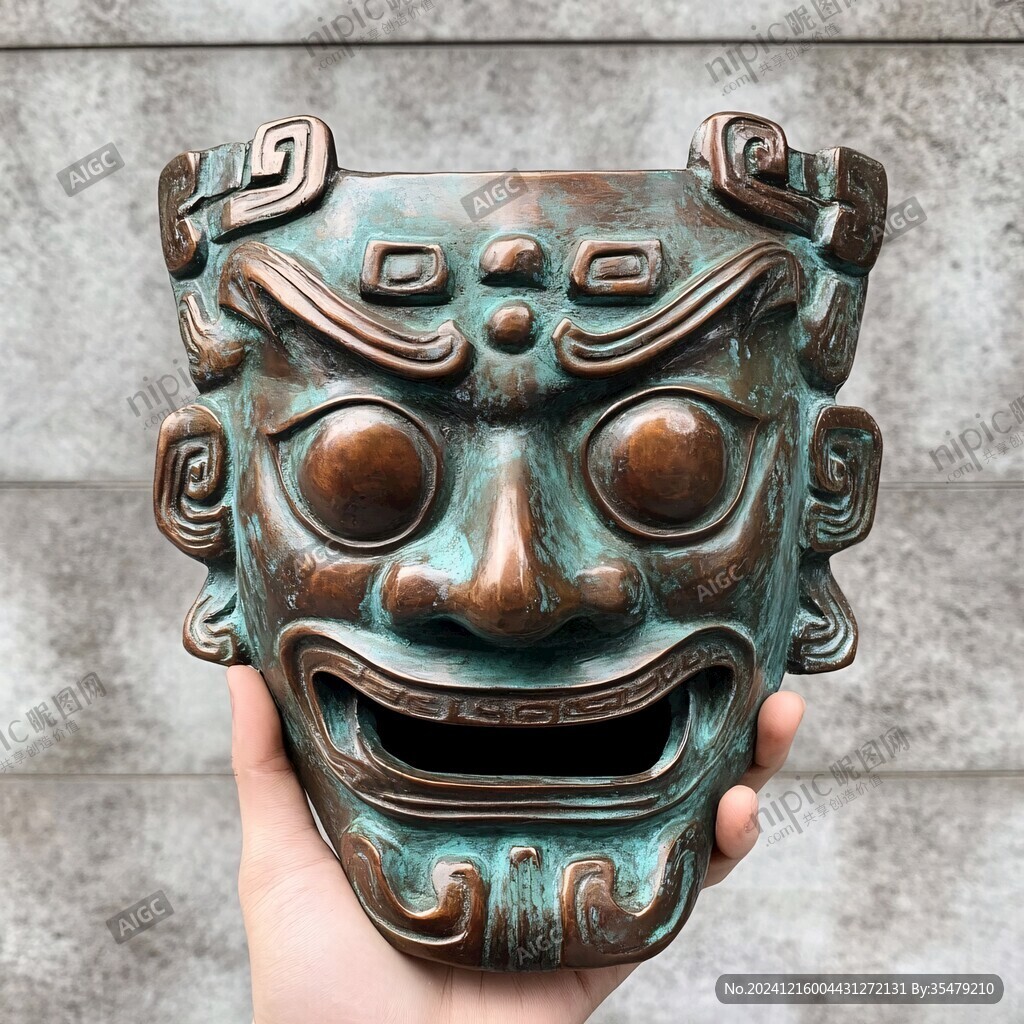 獸面青銅面具