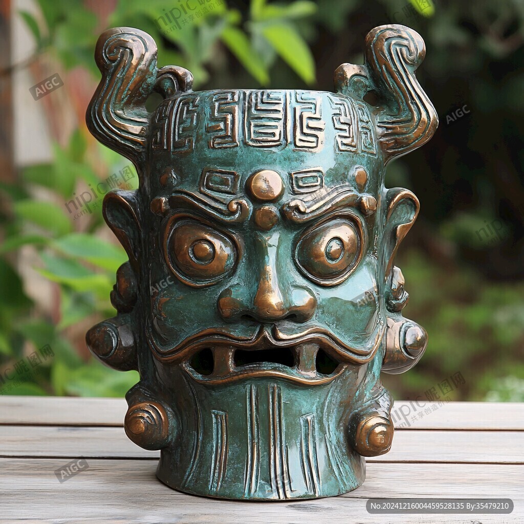 綠琉璃釉獸頭