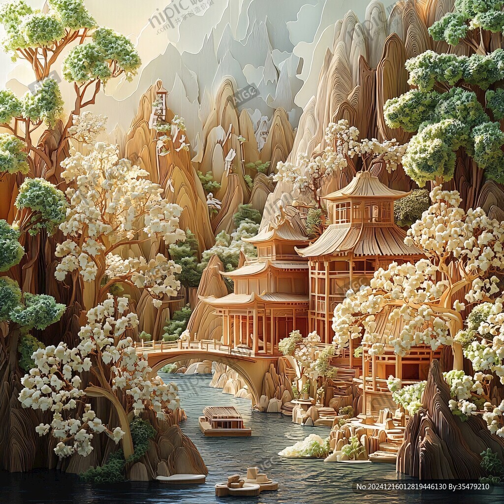二維半浮雕場景