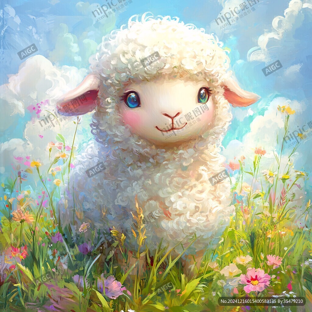 小綿羊插畫