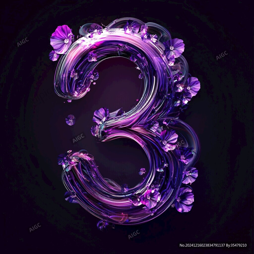 創(chuàng)意立體質(zhì)感數(shù)字3