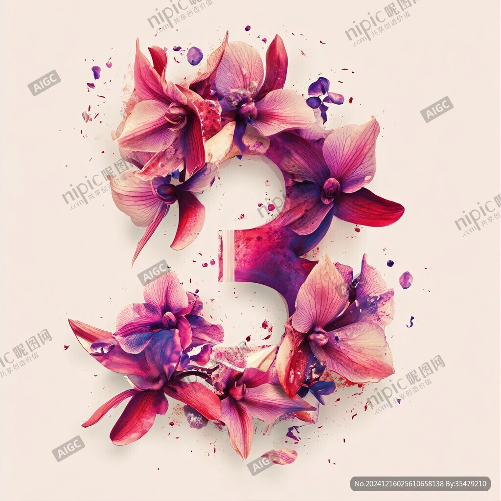 字母設(shè)計創(chuàng)意花瓣底紋