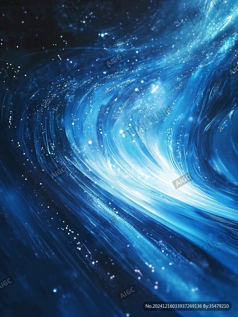 藍色彎曲唯美科技