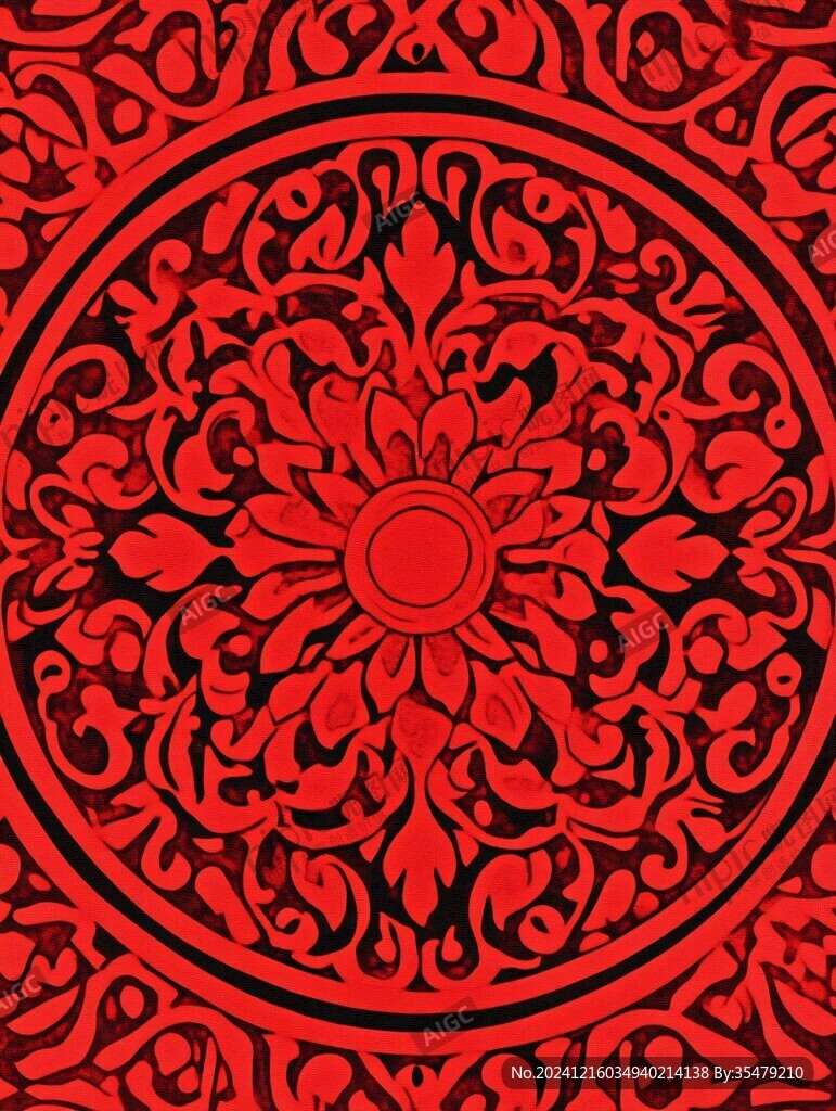 紅色花紋圖案