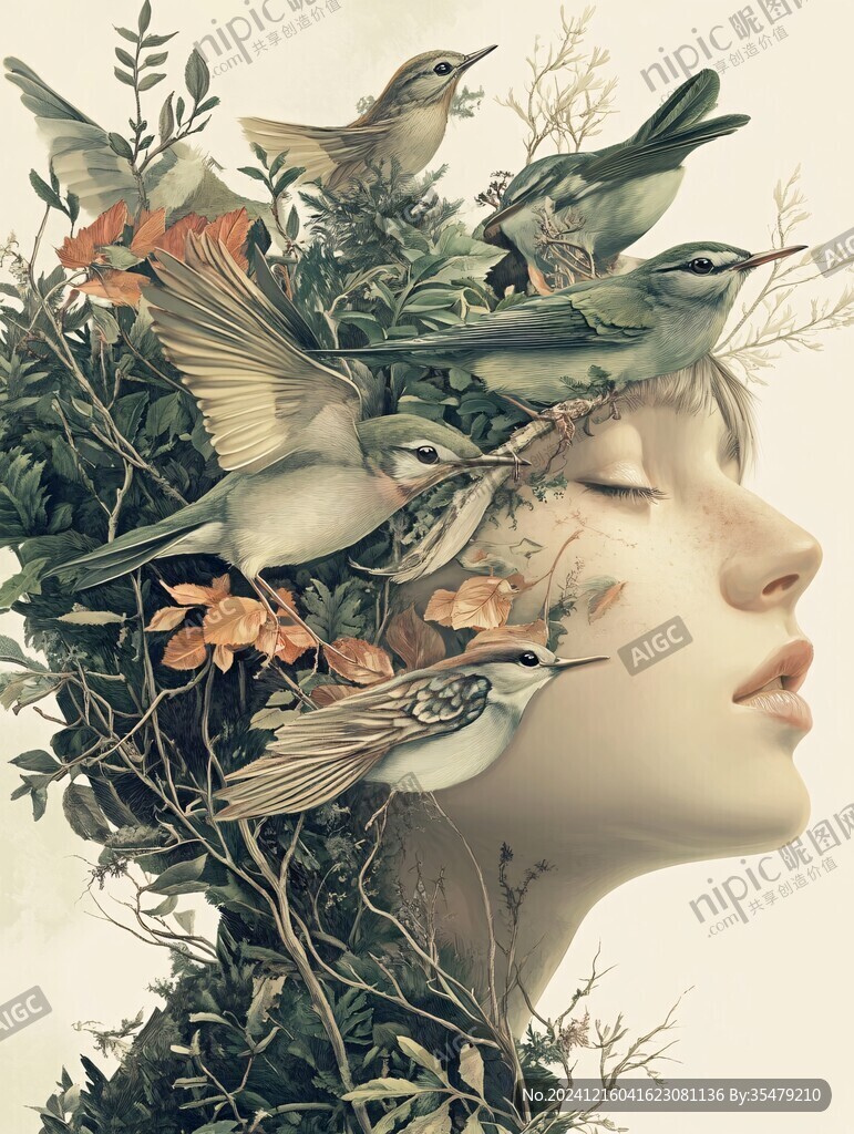 人與自然類插圖