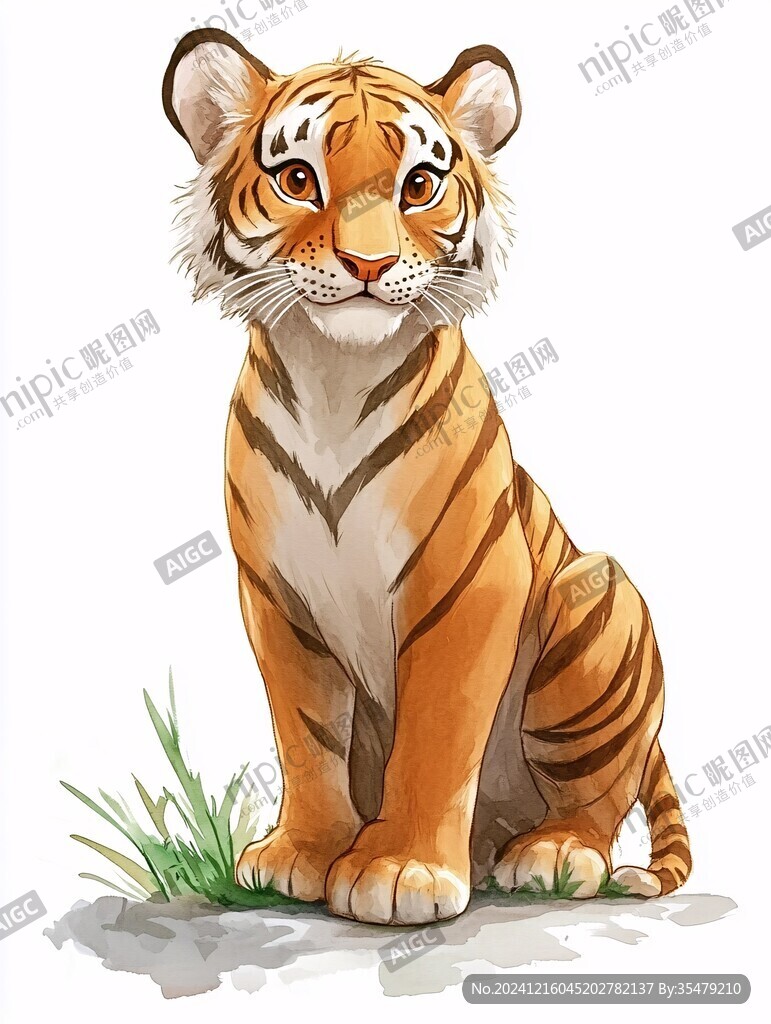 虎元素插畫