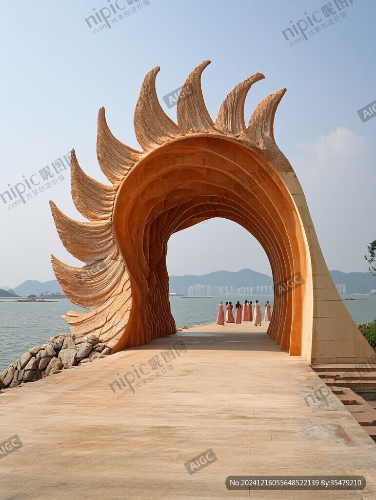 甌居海中雕塑