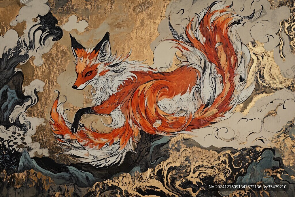 九尾狐插畫