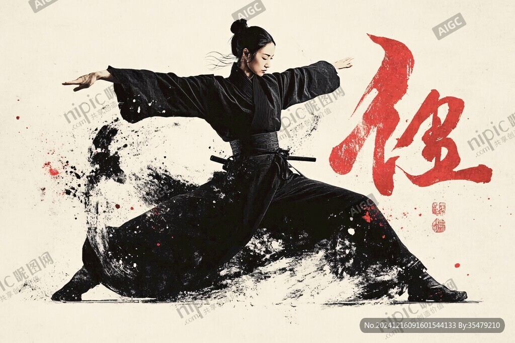 武術(shù)人物武術(shù)海報(bào)