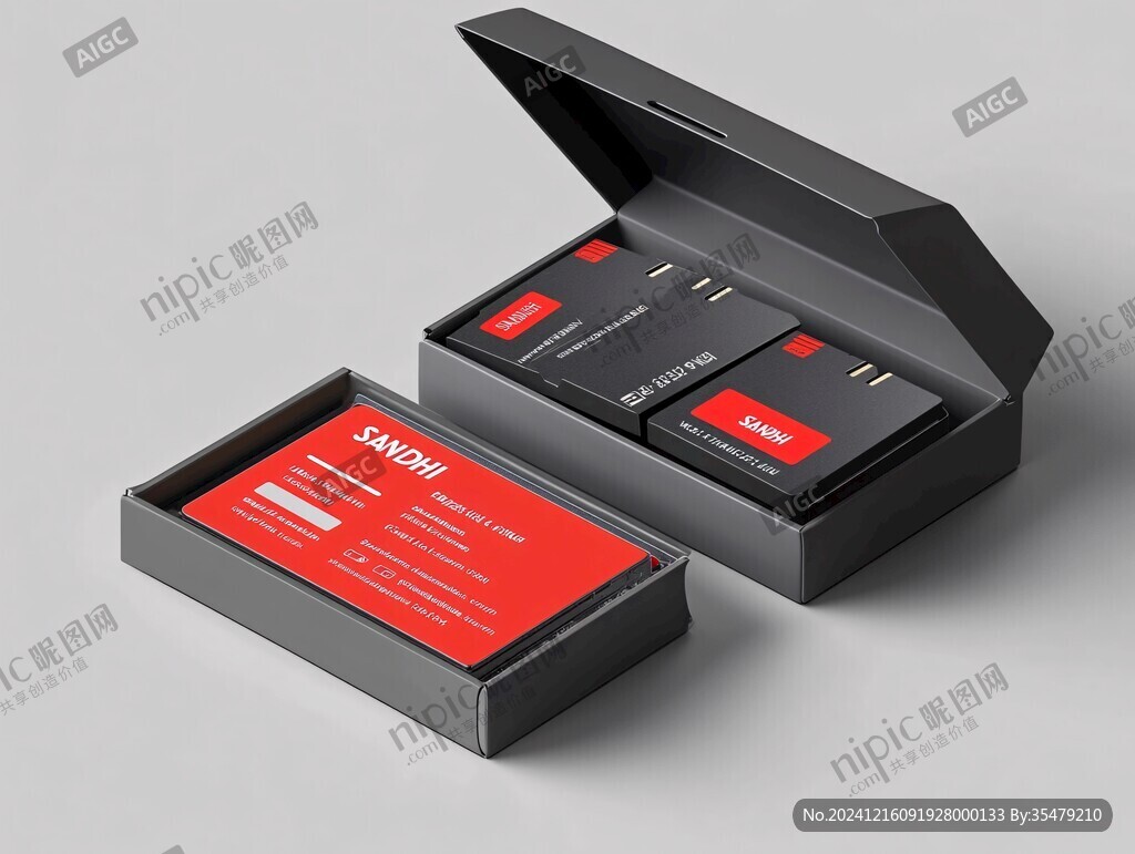 紅黑撞色名片