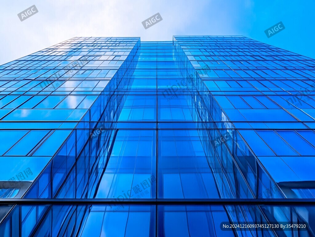 寶石藍玻璃建筑