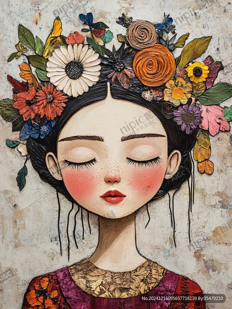 民族女孩原創(chuàng)插畫