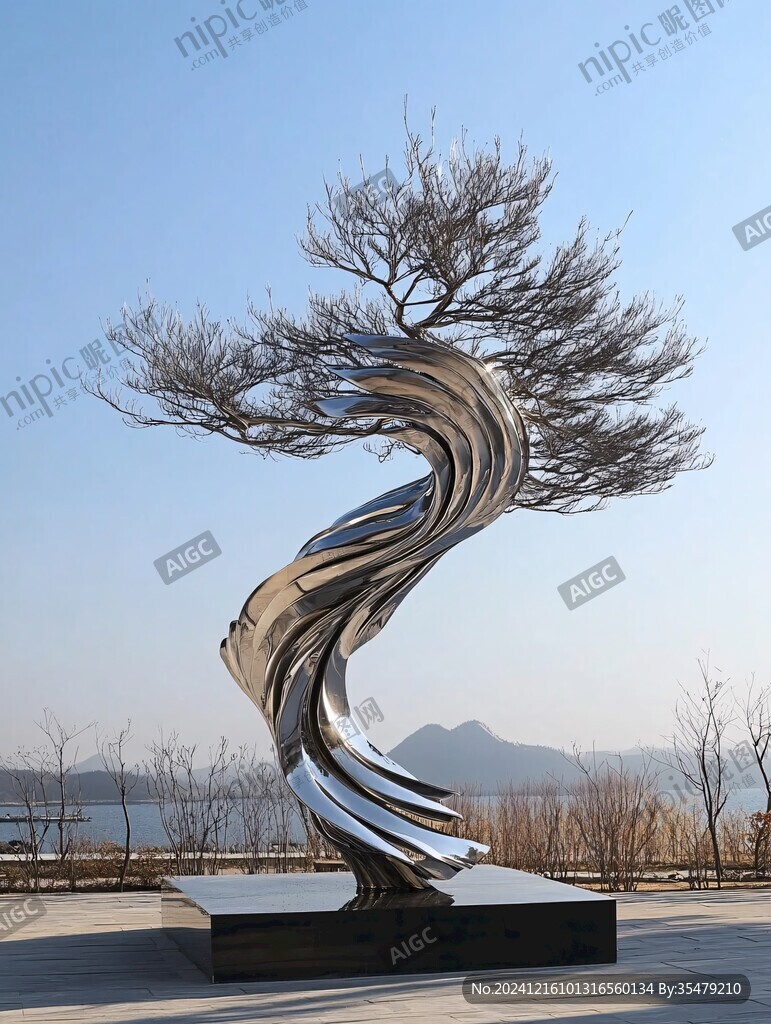 金屬樹雕塑