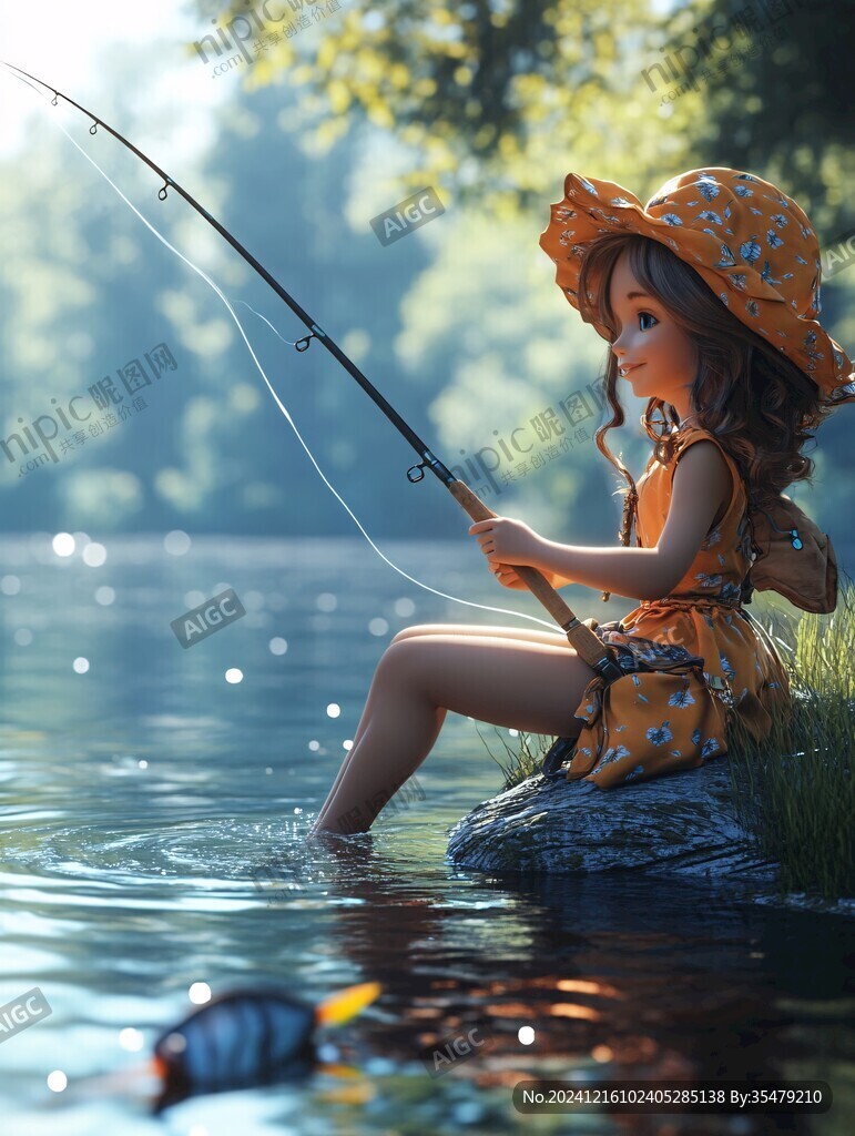 釣魚的女孩