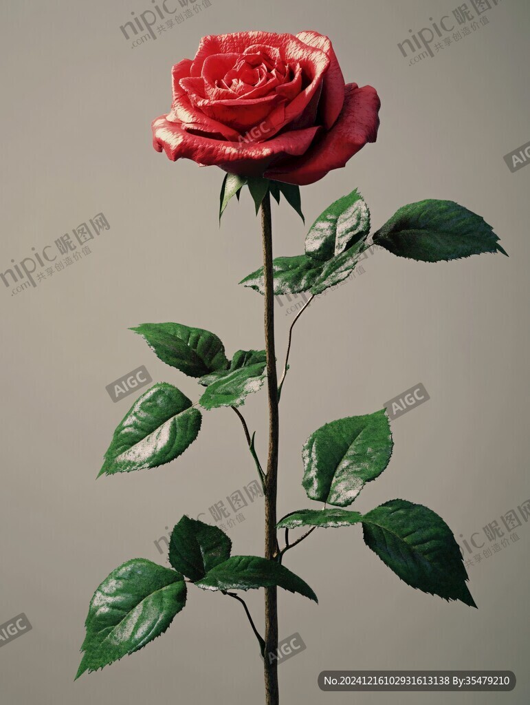 一支玫瑰花朵盛開鮮花