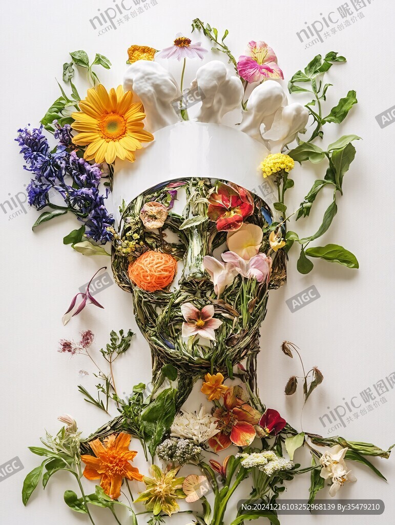 人頭花藝造型