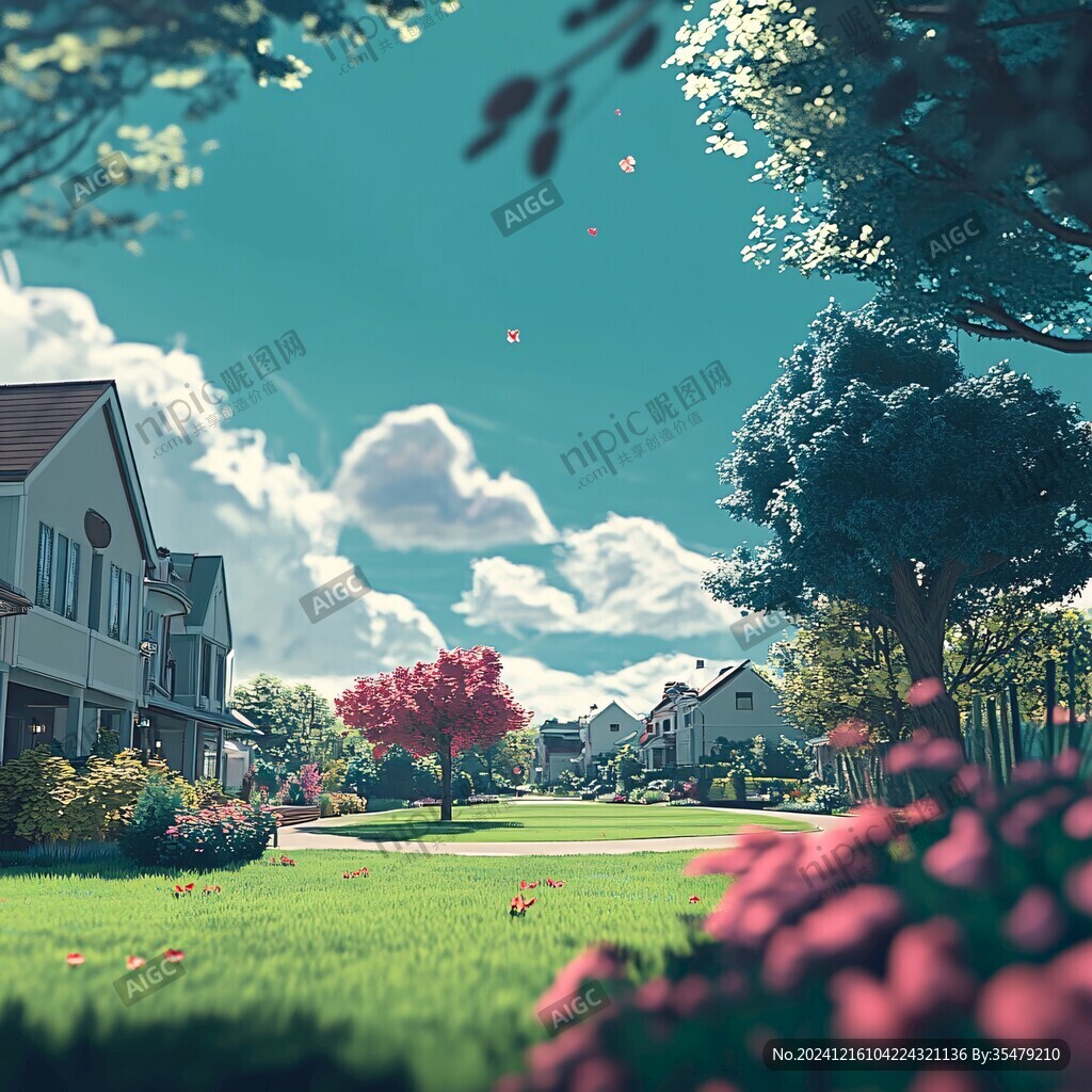 室外場景插畫