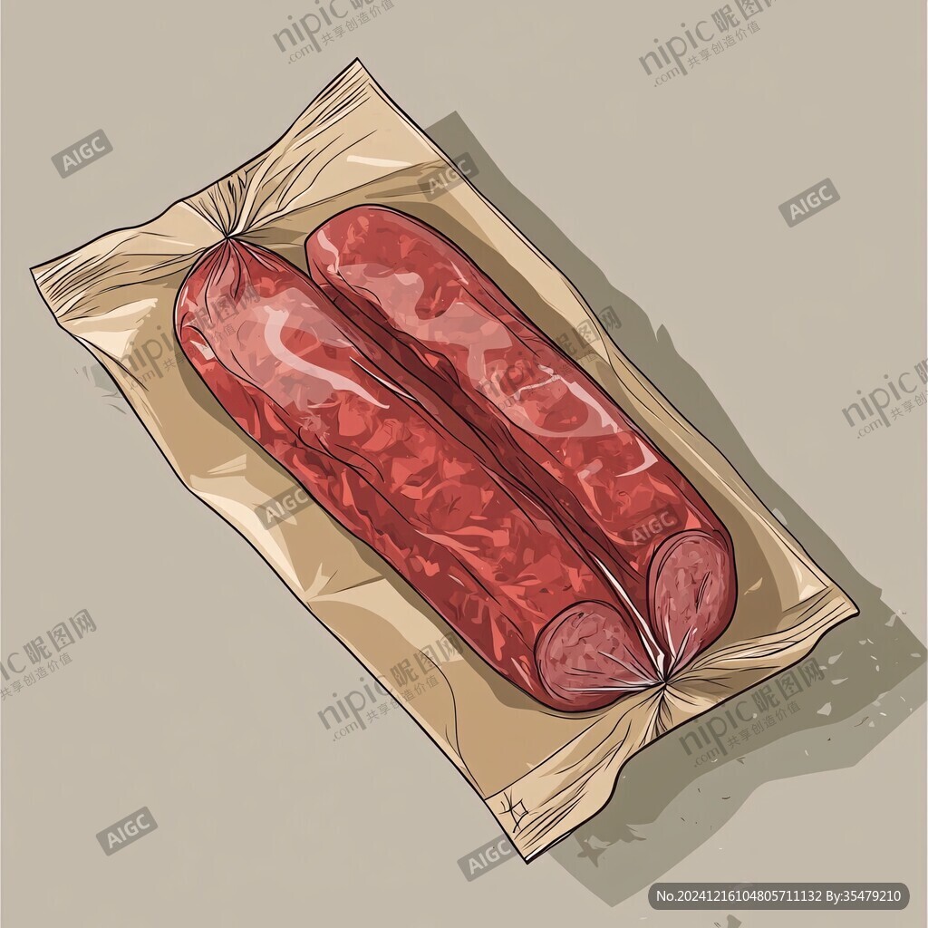 脆皮烤腸插畫