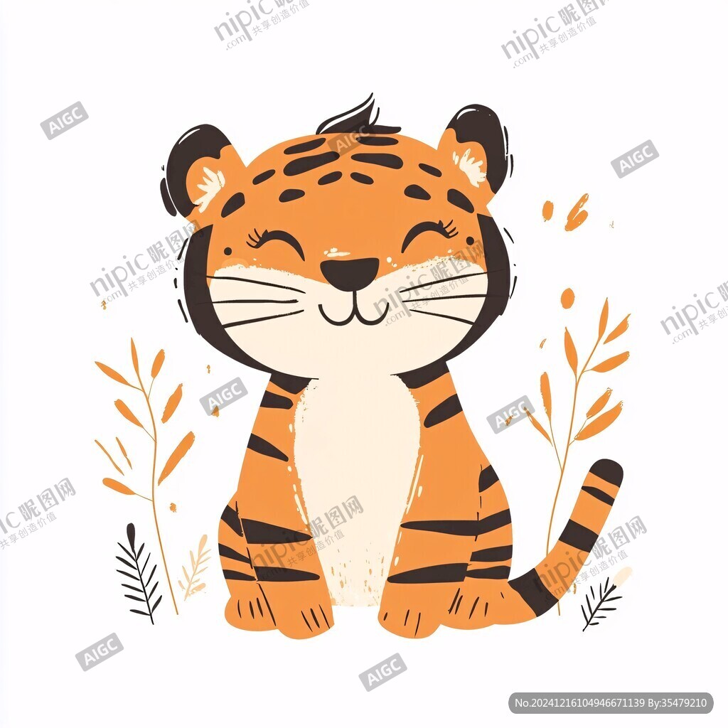 萌虎插畫