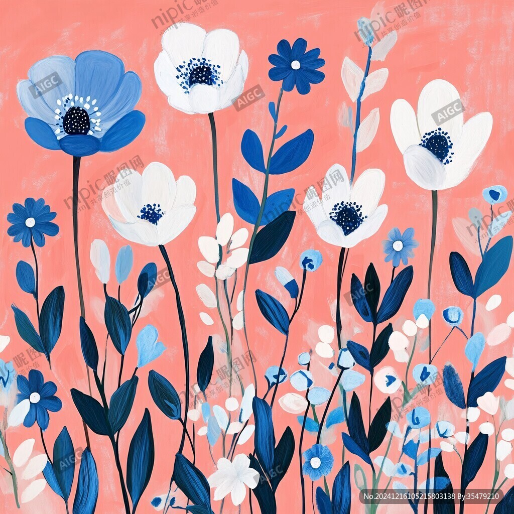 銀蓮花插畫