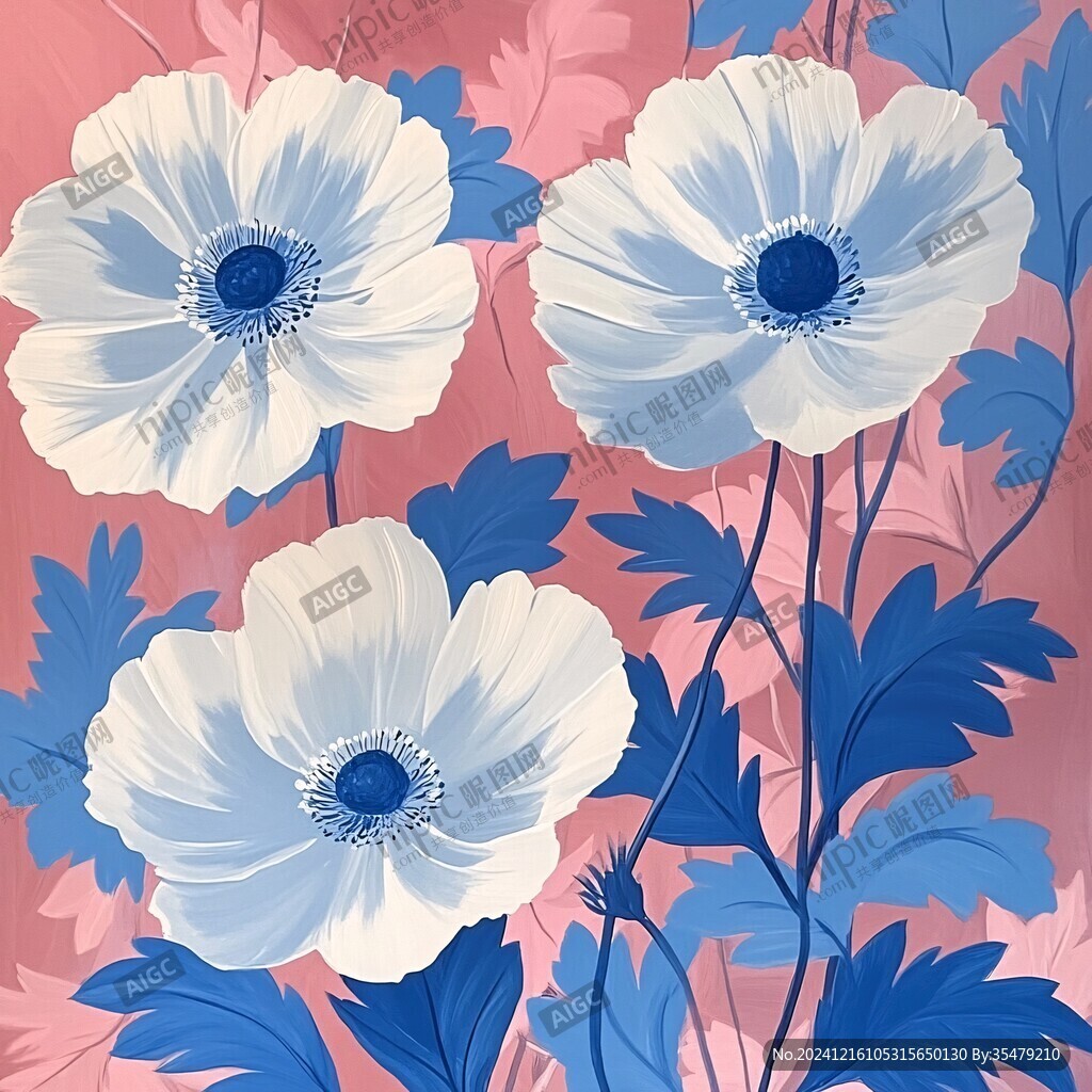 銀蓮花插畫(huà)