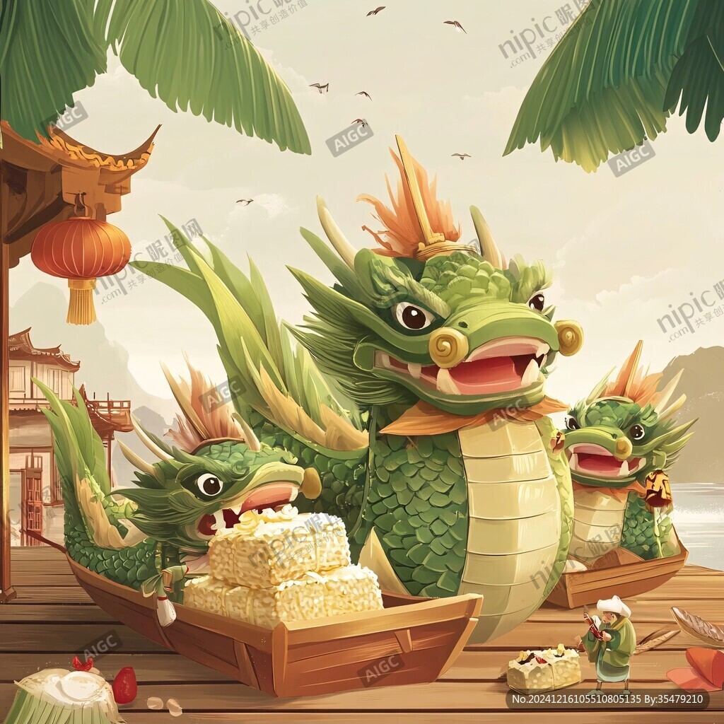 端午節包裝插畫