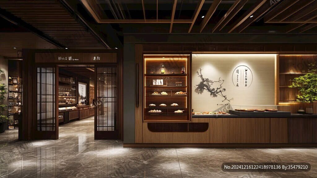 茶道銷售廳效果圖