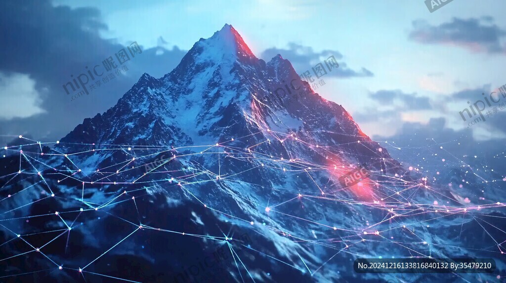 科技線條山