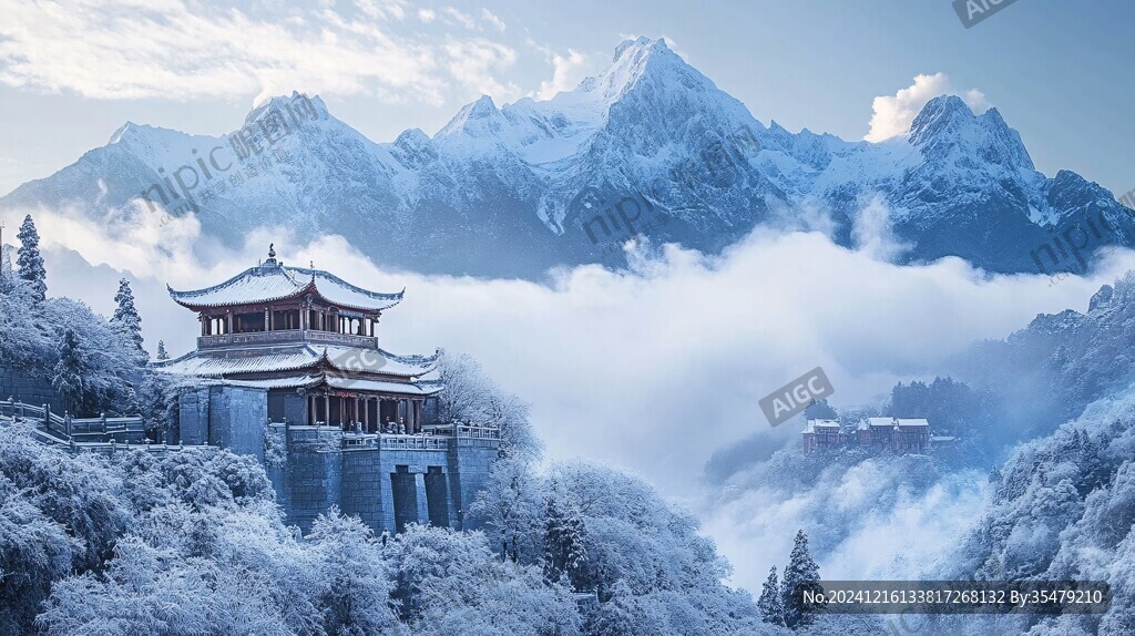 武當(dāng)山風(fēng)景畫
