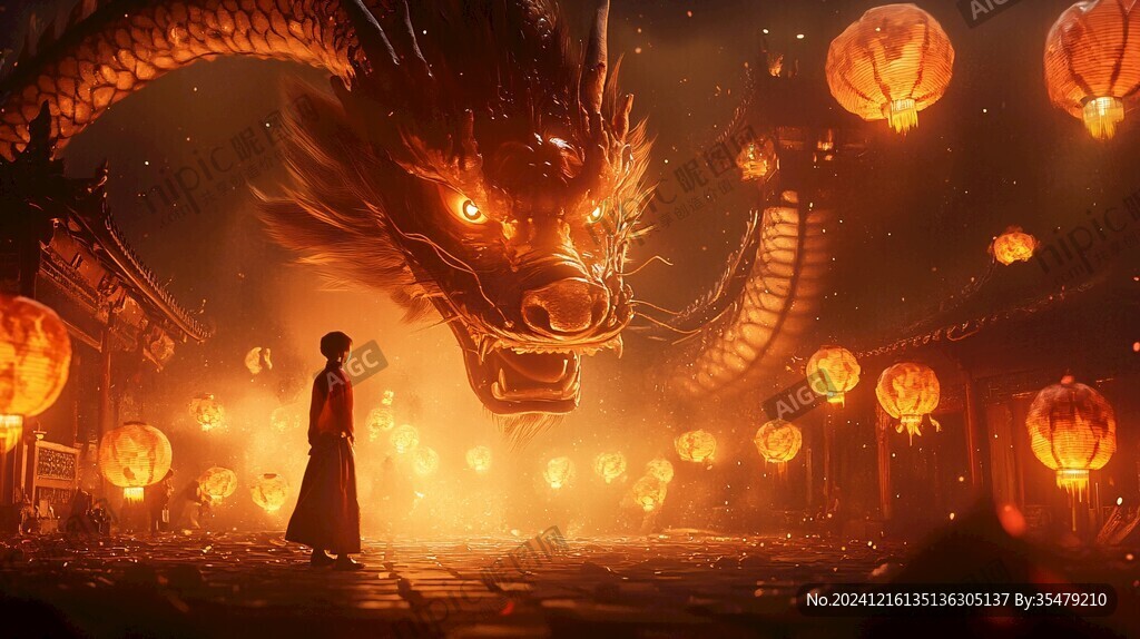 龍年橫版插畫