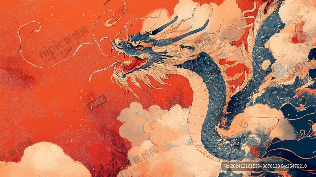 龍年橫版插畫