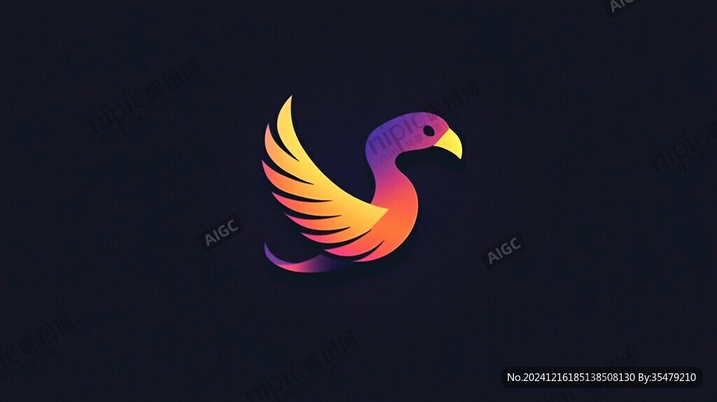 動物漸變logo