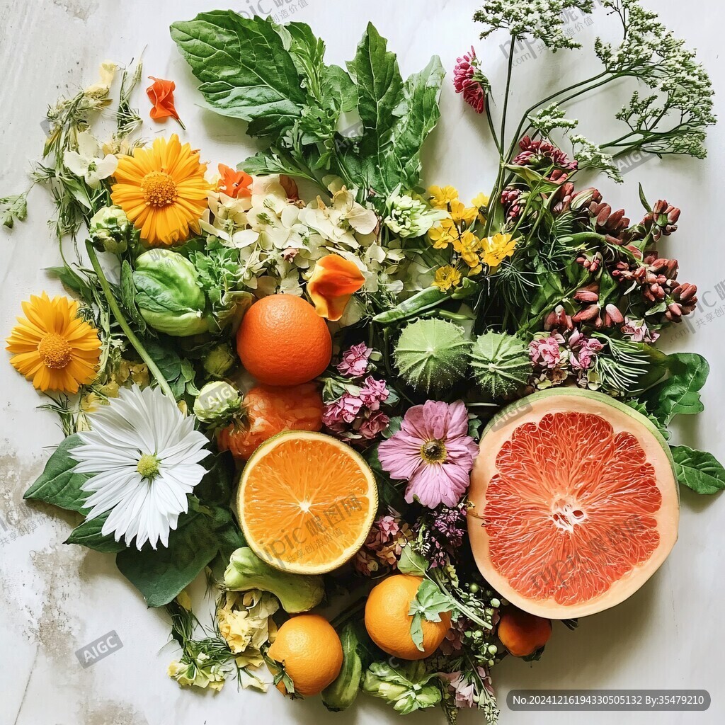 花與水果