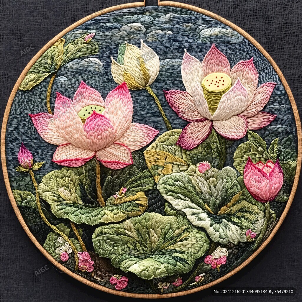 荷花銅胎掐絲琺瑯