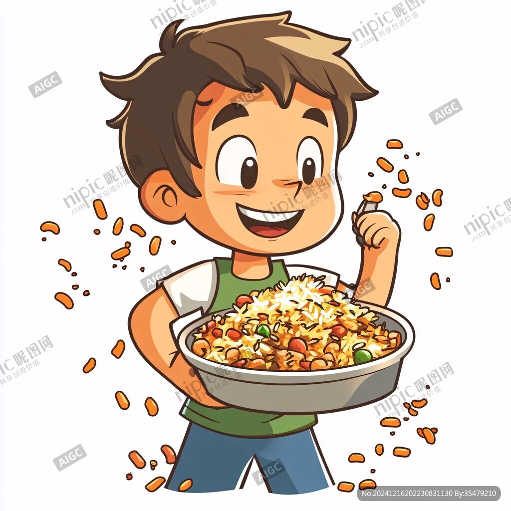 卡通漫畫風(fēng)炒飯形象