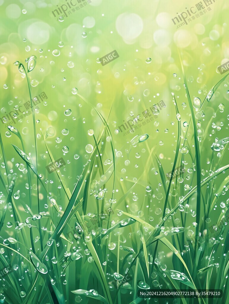 草尖上露水