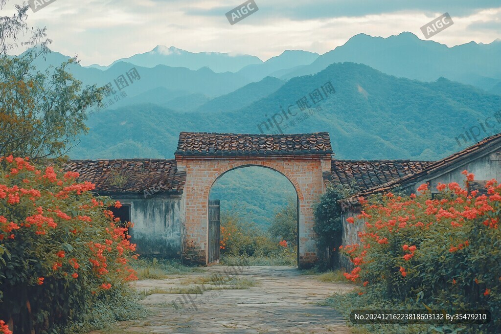 門樓鄉(xiāng)村風(fēng)光