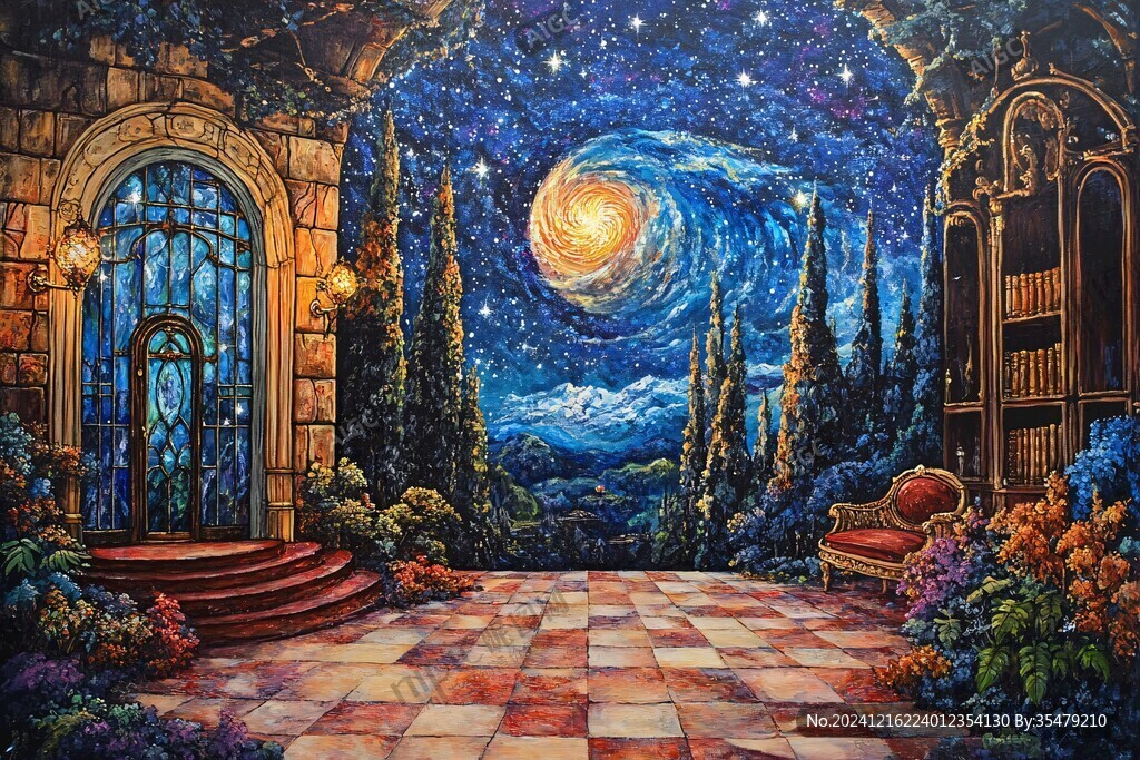 夢幻夜晚立體畫