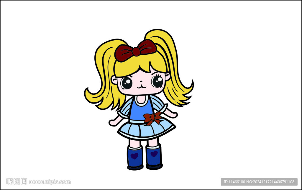 兒童畫(huà)卡通小女孩