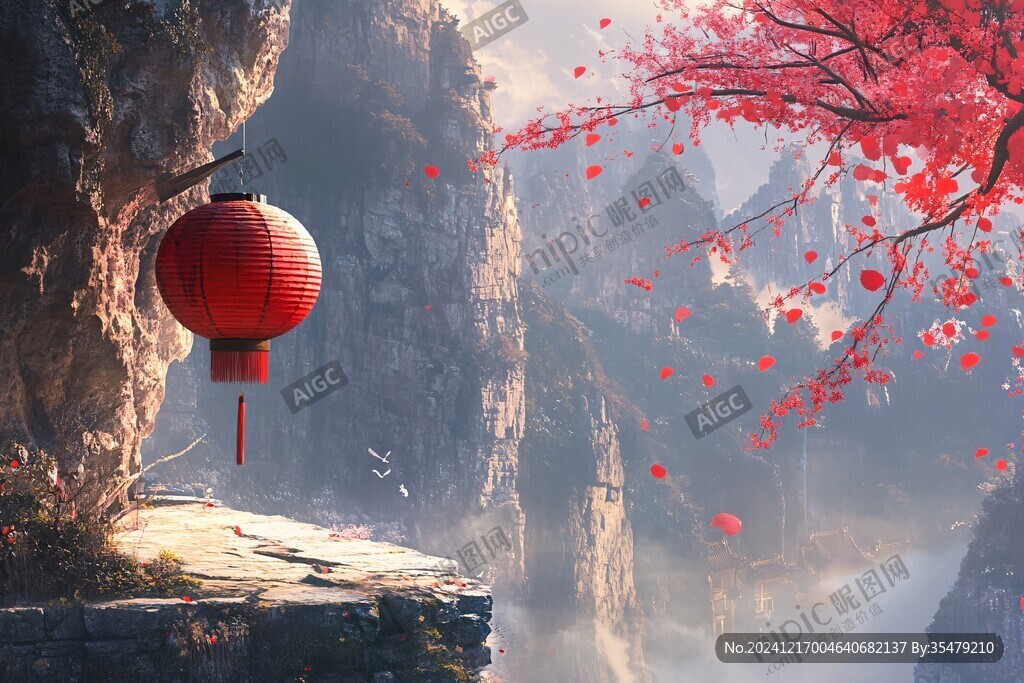 紅燈籠遠(yuǎn)山