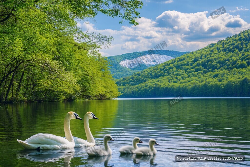 天鵝之湖高清自然風(fēng)景
