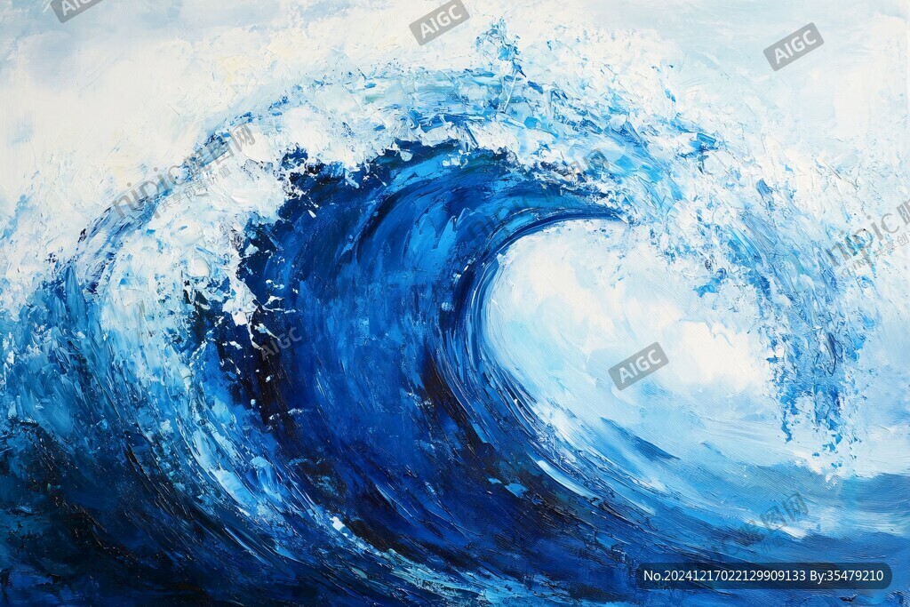 海浪美術(shù)繪畫