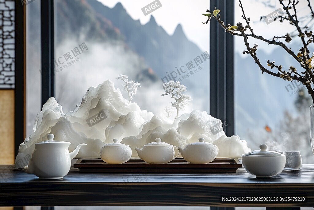 山水茶具